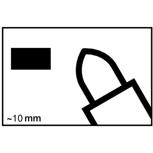 Industrie-Pastenmarker 950 weiß Strich-B.10mm Rundspitze EDDING | 10 Stück