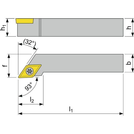 Klemmdrehhalter SDJCL2020K11 li.vern.Außen TECWERK