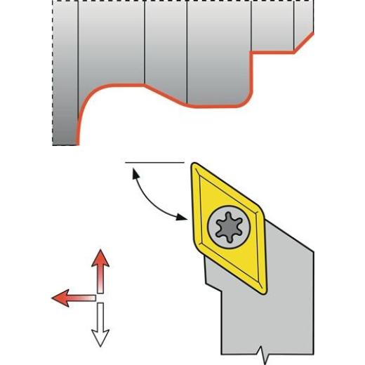 Klemmdrehhalter SDJCR2525M11 re.vern.Außen TECWERK