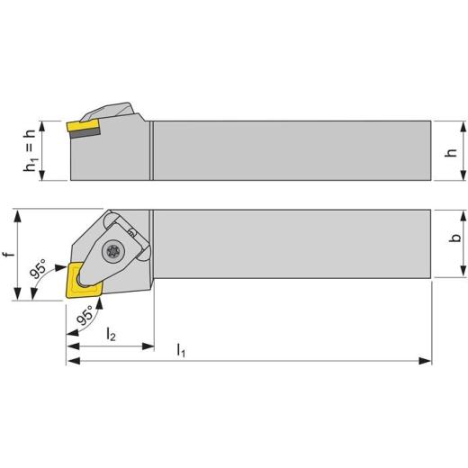 Klemmdrehhalter DCLNL2020K12 li.vern.Außen TECWERK