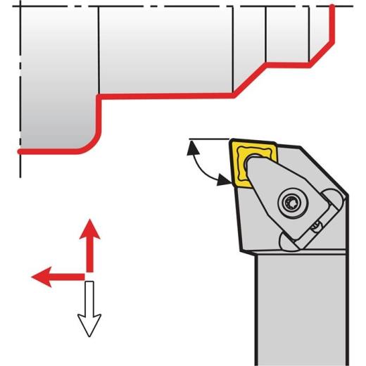 Klemmdrehhalter DCLNL2525M12 li.vern.Außen TECWERK