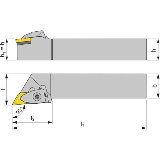 Klemmdrehhalter DDJNL2525M15 li.vern.Außen TECWERK
