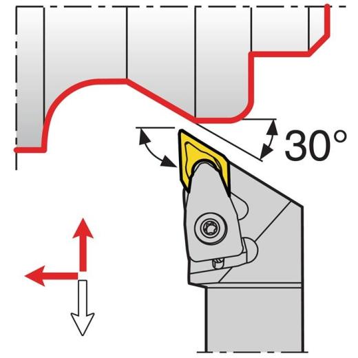 Klemmdrehhalter DDJNL2525M15 li.vern.Außen TECWERK