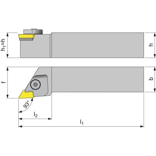 Klemmdrehhalter CKJNL2525M16 li.vern.Außen TECWERK