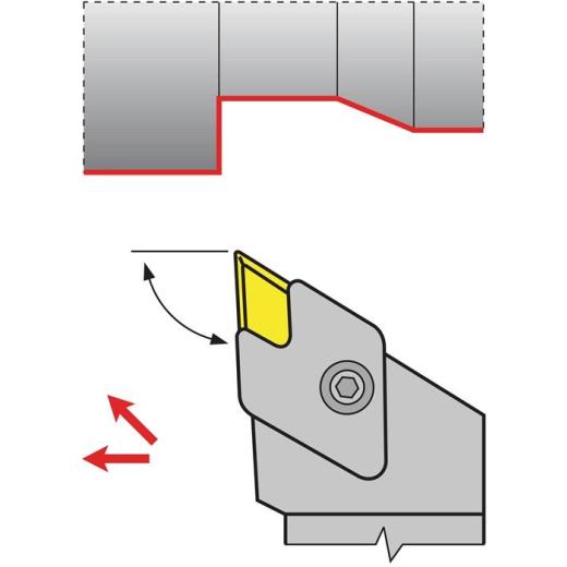 Klemmdrehhalter CKJNL2525M16 li.vern.Außen TECWERK