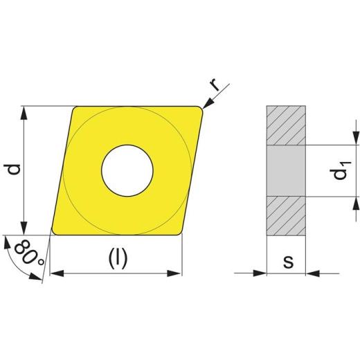 Wendeschneidplatte CNMG120404-F PMK10 Bearb.Schlicht TECWERK | 10 Stück
