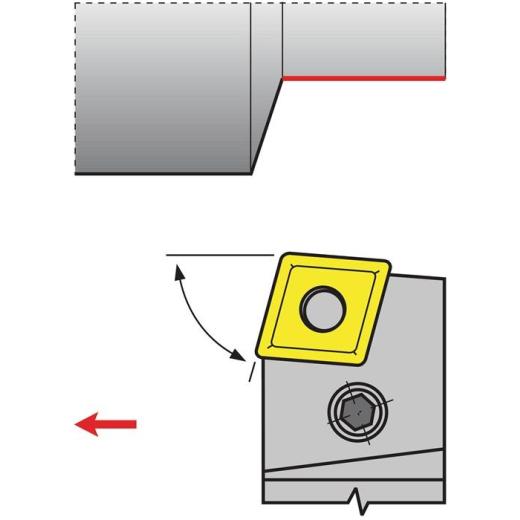 Klemmdrehhalter PCBNR2020K12 re.brün.Außen TECWERK