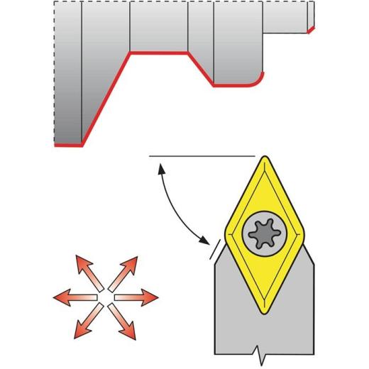 Klemmdrehhalter SDNCN2020K11 vern.Außen TECWERK