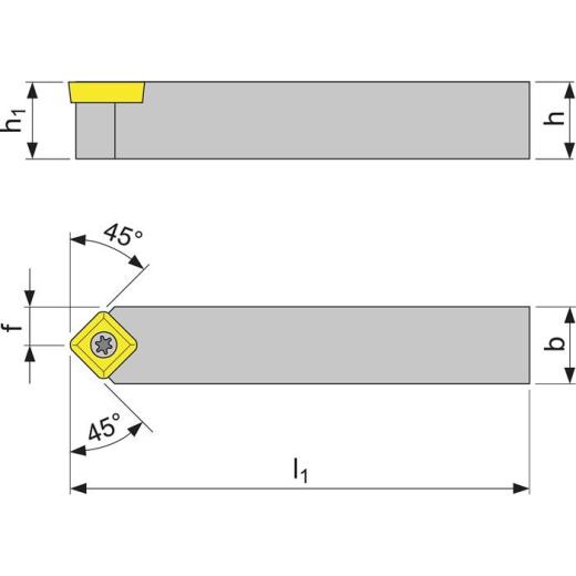 Klemmdrehhalter SSDCN1212F09 vern.Außen TECWERK