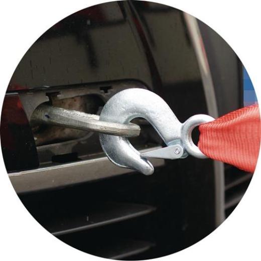 Auto-Abschleppseil 4000kg PP elast.Schwerlasthaken/Haken L.400cm HP AUTOZUBEHÖR