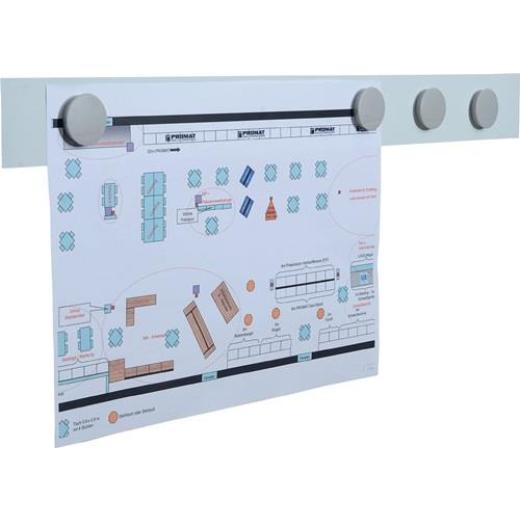 Magnetleiste L500xB50xS0,5mm weiß selbstklebend MAGNETOPLAN | 10 Stück