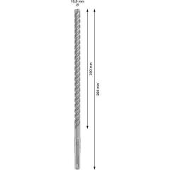 Hammerbohrer PRO SDS plus-5X - Ø 10 mm - Arbeits-L. 200 mm - Länge 260 mm SDS plus