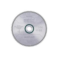Kreissägeblatt multi cut professional HW/CT D254xB2,4x30mm 80Z. Flach-Trapezzahn