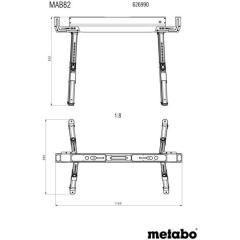 Arbeitsbock MAB 82 615-820mm 590kg METABO