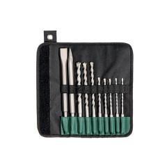 Bohrer-/Meißelsatz SDS-plus 10tlg. Rolltasche Metabo