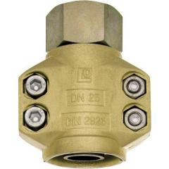 Dampfschlaucharmatur STA verz.u.gelb passiviert Schl.-Gr.13mm IG 1/2 Zoll TEGUMA