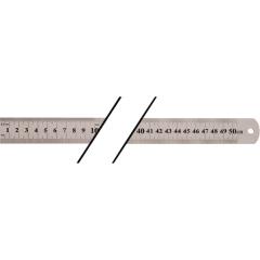 Stahlmaßstab L.500mm rostfr.STA Teilung B=mm/1/2mm TECWERK