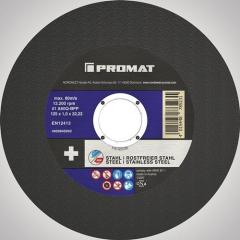 Premium-Trennscheibe 2in1 D125x1mm ger.INOX/Stahl Bohr.22,23mm TECWERK | 25 Stück