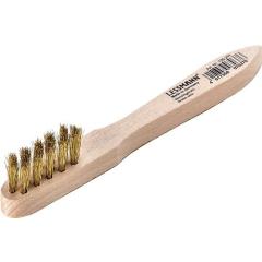 Zündkerzenbürste L.150mm 0,15mm Messingdraht gewellt 3-reihig Btl.LESSMANN