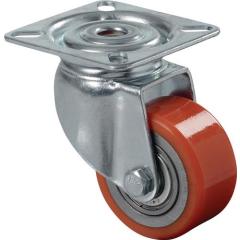 Lenkrolle D.50mm Trgf.120kg m.Platte PU BS ROLLEN