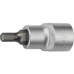 Steckschlüsseleinsatz 1/2 Zoll Innen-6-kant SW 8mm L.55mm TECWERK