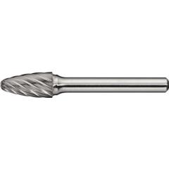 Frässtift RBF INOX Ø 12 mm Kopf-L.25 mm Schaft-Ø 6 mm HM Verz.Normal,fein TECWERK