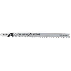 Stichsägeblatt T 345 XF Gesamt-L.132mm Zahnt.2,4 -5mm BiM 5 St./Karte BOSCH
