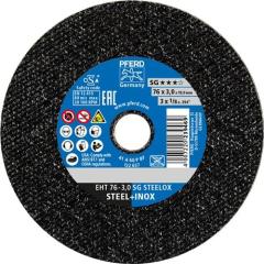 Trennscheibe STEELOX D.76mm Scheibenstärke 3mm ger.Korund Bohr.10mm PFERD | 50 Stück