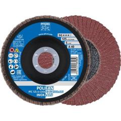 Fächerscheibe POLIFAN A-COOL SG INOX+ALU D.125mm K.40 kon.INOX/Aluminium NK | 10 Stück