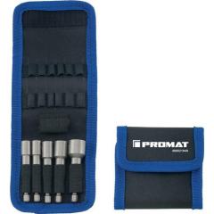 Steckschlüsselsortiment 5-tlg.SW 6/7/8/10/13mm Antr.1/4 Zoll 6KT E6,3 TECWERK