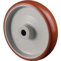 Ersatzrad D.100mm Trgf.170kg Polyurethan,rot Achs-D.12mm Nabenl.40mm BS ROLLEN