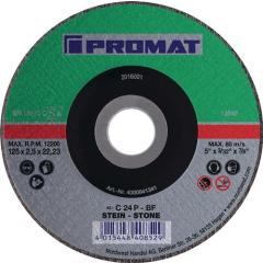 Trennscheibe STE D125x2,5mm gekr.STE Bohr.22,23mm TECWERK | 25 Stück