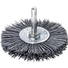 Rundbürste D.70mm Schaft 6mm SiC Schleifborsten K.120 12mm 15000min-¹ LESSMANN