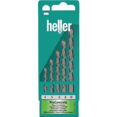 Beton-/Steinbohrersatz ISO5468 5-tlg. - Ø 4/5/6/8/10 mm HELLER