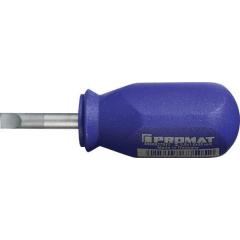 Schraubendreher Schneiden-B.6mm Klingen-L.25mm 1K-Griff Rundkl.TECWERK