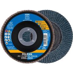 Fächerscheibe POLIFAN Z PSF STEELOX D.115mm K.80 kon.STA/INOX ZK PFERD | 10 Stück