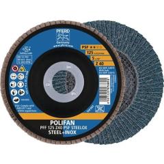 Fächerschleifscheibe D.125mm K.60 fl.VA (INOX) ZK Z PFERD | 10 Stück