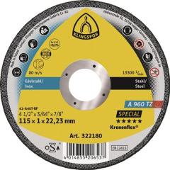 Trennscheibe A 960 TZ Special D115x1mm ger.INOX Bohr.22,23mm KLINGSPOR | 25 Stück