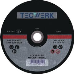 Trennscheibe D125x1mm ger.STA Bohr.22,23mm TECWERK | 25 Stück