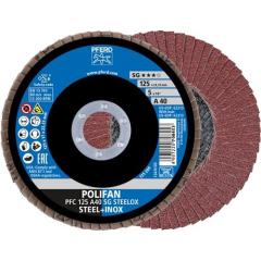 Fächerscheibe POLIFAN A SG STEELOX D.125mm K.40 kon.INOX NK PFERD | 10 Stück