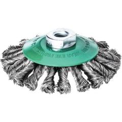 Kegelbürste D.115mm M14 Drahtstärke 0,5mm VA-Stahldraht 12mm 15000min-¹ LESSMANN