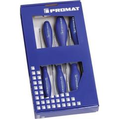 Schraubendrehersatz 6-tlg.Schlitz/PZD 3K-Griff Rundkl.TECWERK