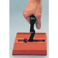 Plattenhandhebemagnet L160xB150xH25mm m.Exzenter am D-Griff 0,9 kN