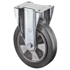Schwerlast-Bockrolle D.160mm Trgf.350kg Elastikgummi 138mm 110mm BS ROLLEN