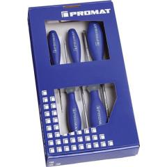 Schraubendrehersatz 5-tlg.Schlitz 3K-Griff Rundkl.TECWERK