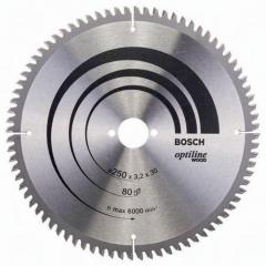 Kreissägeblatt PRO Wood AD 250mm Z.80 WZ/N Bohr.30mm Schnitt-B.3,2mm HM BOSCH