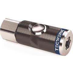 Druckknopf-Sicherheitskupplung DN 7,4,IG AluNBR Gew.G 3/8 Zoll 15,39mm TECWERK