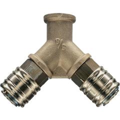 Verteiler Gew.G 3/8 Zoll/15,39mm DN 7,2,Innengewinde,2 Kupplungen EWO