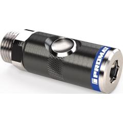 Druckknopf-Sicherheitskupplung DN 7,4,AG AluNBR Gew.G 1/4 Zoll 13,16mm TECWERK