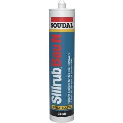 Silikondichtstoff Silirub Bau N schwarz 300 ml Kartusche SOUDAL | 15 Stück